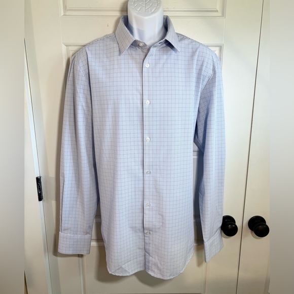 MIZZEN + MAIN Leeward Collection Trim Fit  Plaid Performance Shirt Men’s XL🧡 - Picture 1 of 11